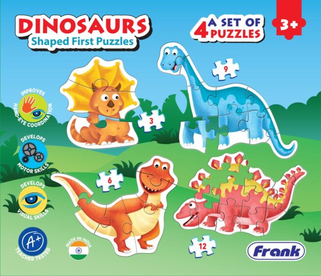 Frank Educational Puzzle - Dinosaur Shaped Puzzle