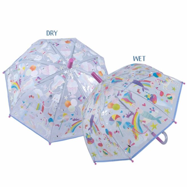 Floss & Rock Colour Changing Umbrella - Fantasy Transparent