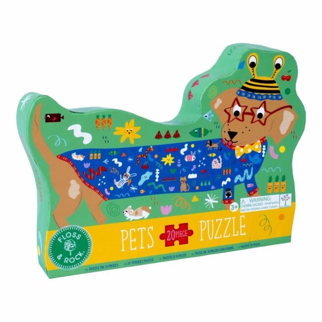 Floss & Rock 20 Pc Shaped Jigsaw Puzzle Pets