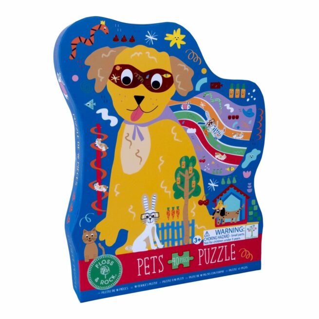 Floss & Rock 40 Pc Shaped Jigsaw Puzzle Pets