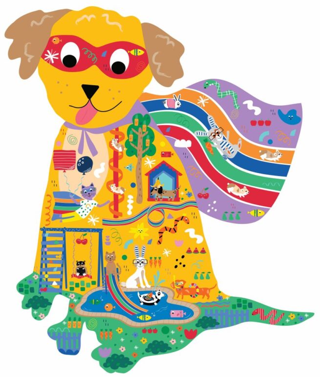 Floss & Rock 40 Pc Shaped Jigsaw Puzzle Pets - Image 2