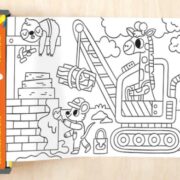 Mudpuppy Colouring Roll - Construction Site - Image 2