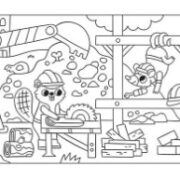 Mudpuppy Colouring Roll - Construction Site - Image 3