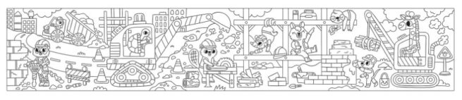 Mudpuppy Colouring Roll - Construction Site - Image 3