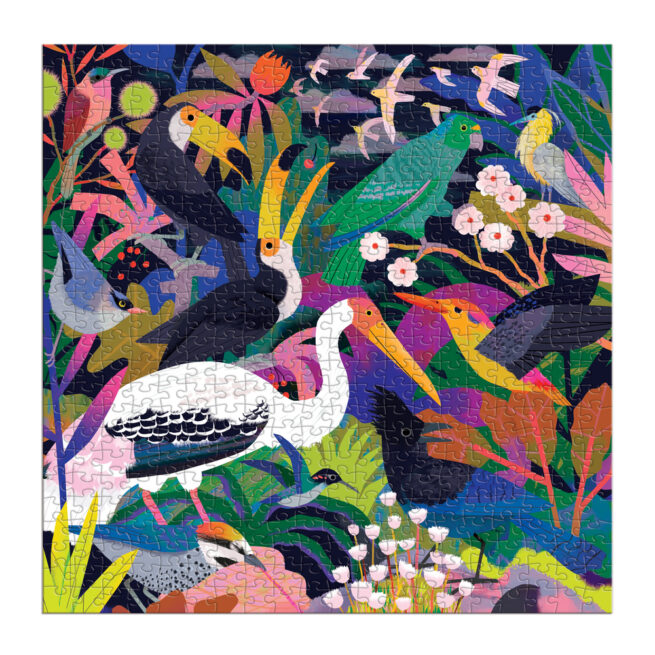 Mudpuppy 500 Pc Glow in Dark Puzzle - Birds - Image 2