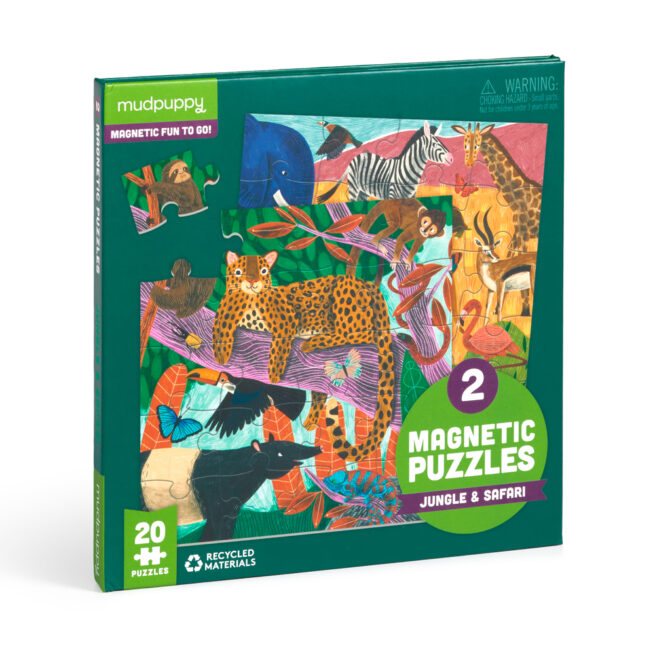 Mudpuppy 20 Pc Magnetic Puzzle - Jungle Safari