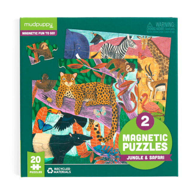 Mudpuppy 20 Pc Magnetic Puzzle - Jungle Safari - Image 2
