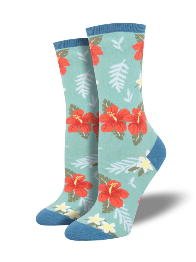 Socksmith Ladies Socks - Aloha Floral Sky Blue