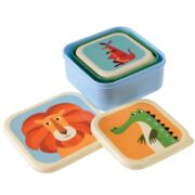 Rex London Snack Box Set of 3 - Colourful Creatures