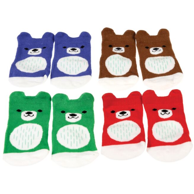 Rex London Baby socks 4 Pairs - Bear - Image 3