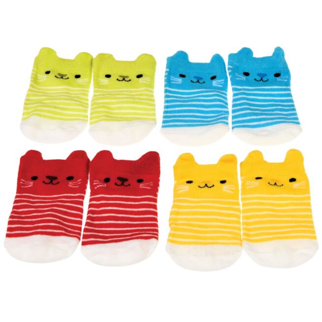 Rex London Baby socks 4 Pairs - Kitten - Image 3