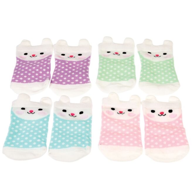 Rex London Baby socks 4 Pairs - Bunny - Image 3