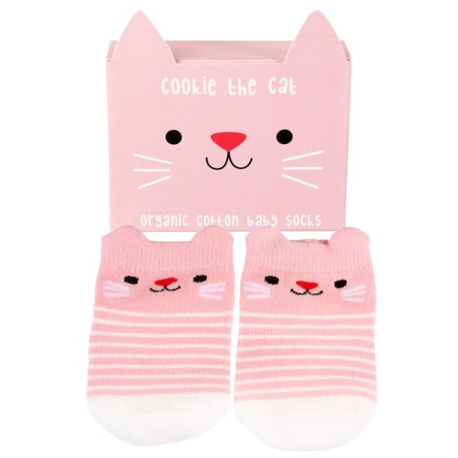 Rex London Pair of Baby Socks - Cat