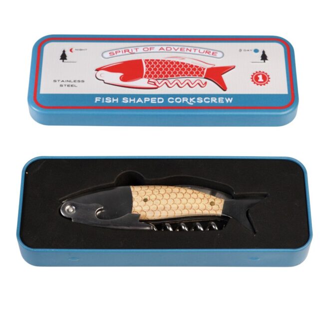 Rex London Fish Corkscrew in a Tin - Image 2