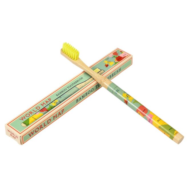 Rex London Bamboo Toothbrush - World Map