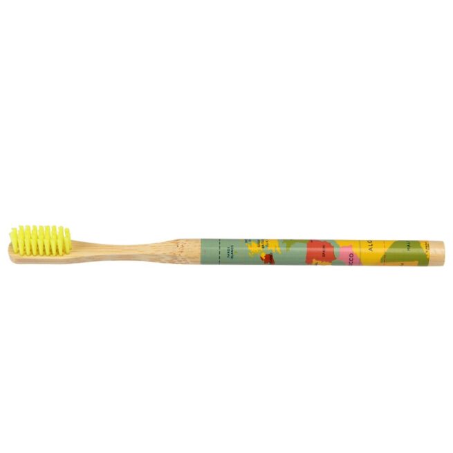 Rex London Bamboo Toothbrush - World Map - Image 2