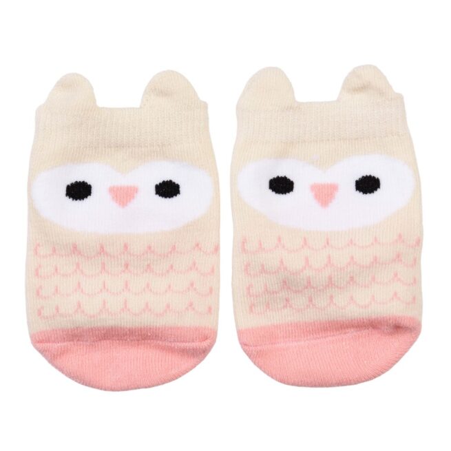 Rex London Pair of Baby Socks - Pink Owl - Image 2