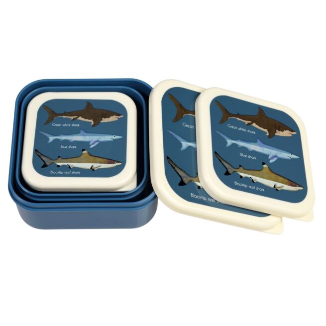 Rex London Snack Box Set of 3 - Sharks