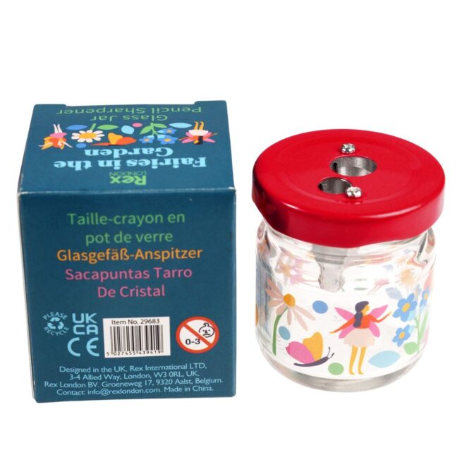 Rex London Glass Jar Pencil Sharpener - Fairies - Image 3