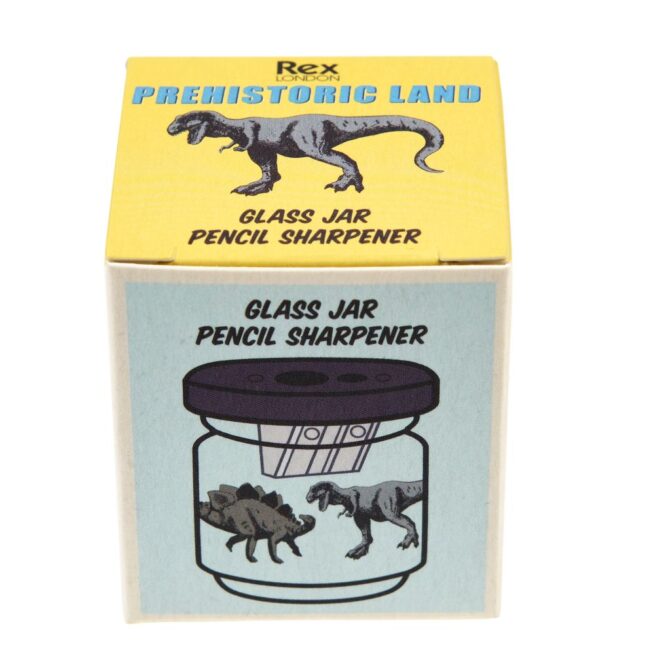 Rex London Glass Jar Pencil Sharpener - Dinosaurs