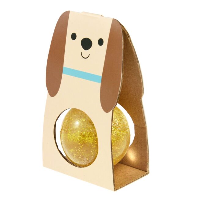 Rex London Glitter Bouncy Ball - Gold dog