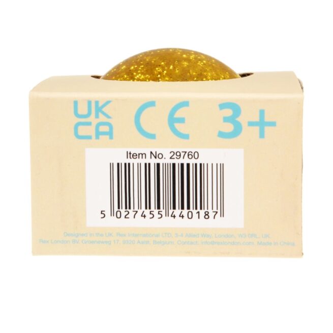 Rex London Glitter Bouncy Ball - Gold dog - Image 3