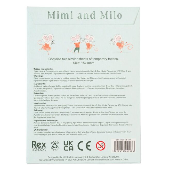 Rex London Temporary Tattoos - Mimi and Milo - Image 3