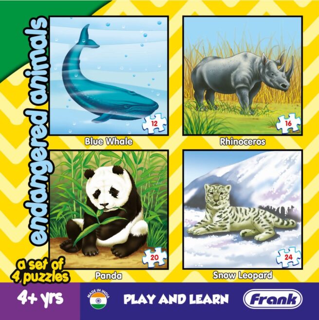 Frank Educational Play & Learn Puzzles - Endangered Animals