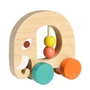 Rex London Wooden Toy - Wild Wonders Push Elephant - Image 2