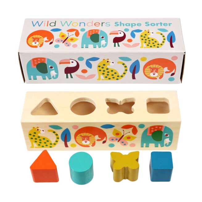 Rex London Wooden Toy - Wild Wonders Shape Sorter