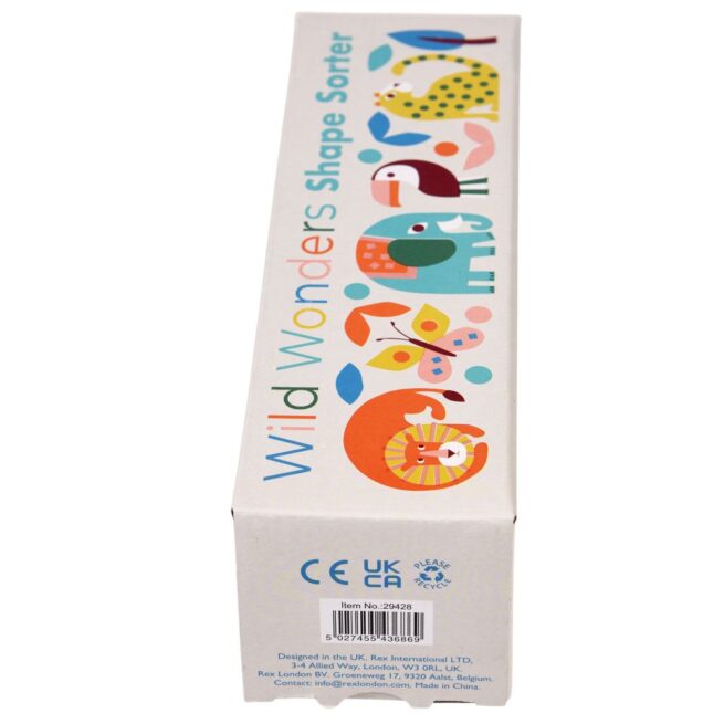 Rex London Wooden Toy - Wild Wonders Shape Sorter - Image 3