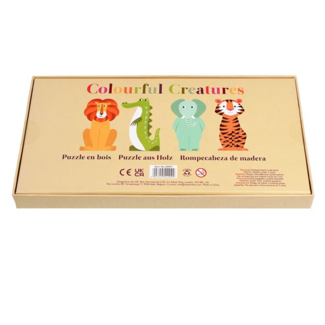 Rex London Wooden Toy - Colourful Creatures Puzzle - Image 3