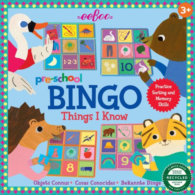 eeBoo Bingo - Pre-School Things I Know