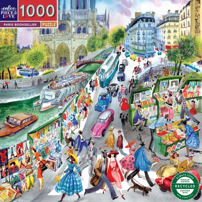 eeBoo 1000 Pc Puzzle - Paris Bookseller