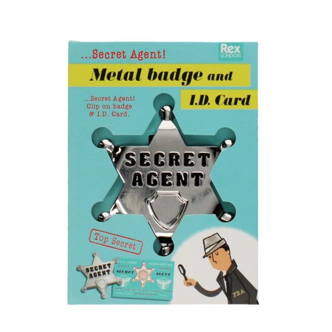 Rex London Secret Agent Metal Badge and ID Card