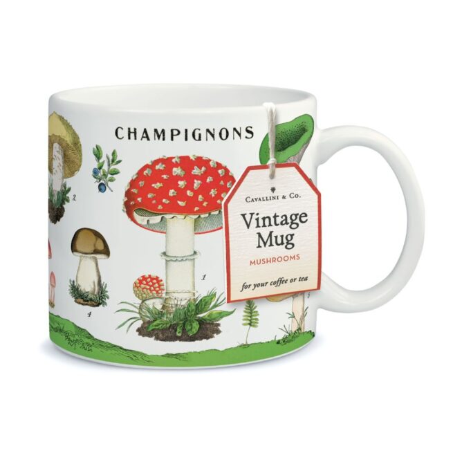 Cavallini Mug - Vintage Mushrooms