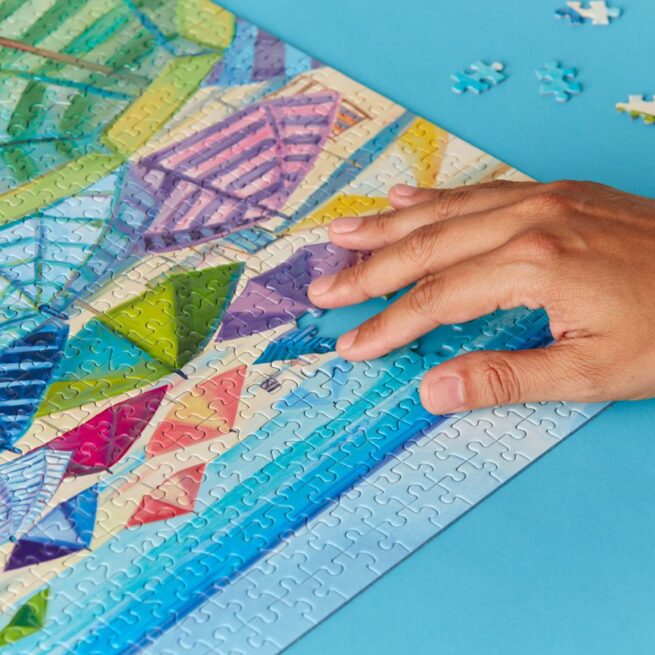 WerkShoppe 1000 Pc Puzzle – Umbrella Beach - Image 4