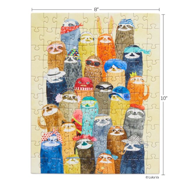 WerkShoppe Snax 100 Pc Puzzle – Sloth Party - Image 2