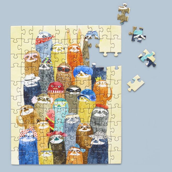 WerkShoppe Snax 100 Pc Puzzle – Sloth Party - Image 3