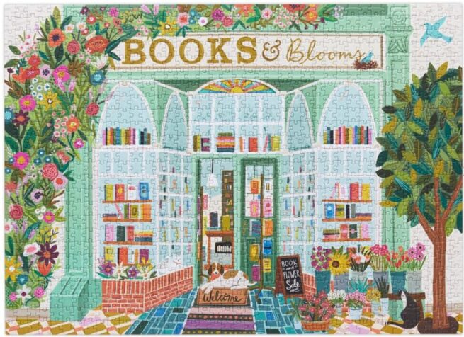WerkShoppe 1000 Pc Puzzle – Books & Blooms - Image 3