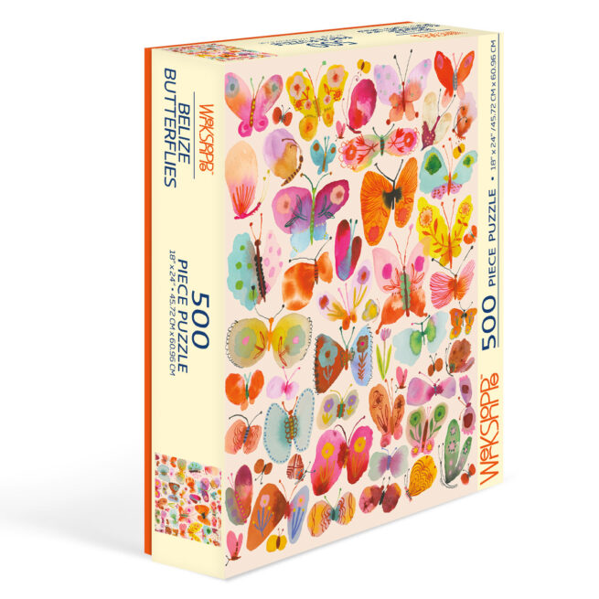 WerkShoppe 500 Pc Puzzle – Belize Butterflies