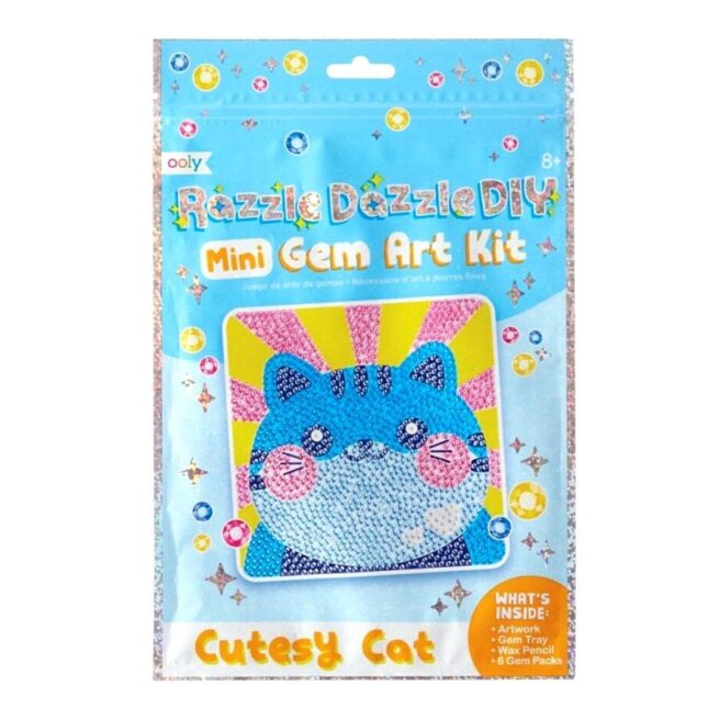 Ooly Razzle Dazzle Mini DIY Gem Art Kit - Cutesy Cat