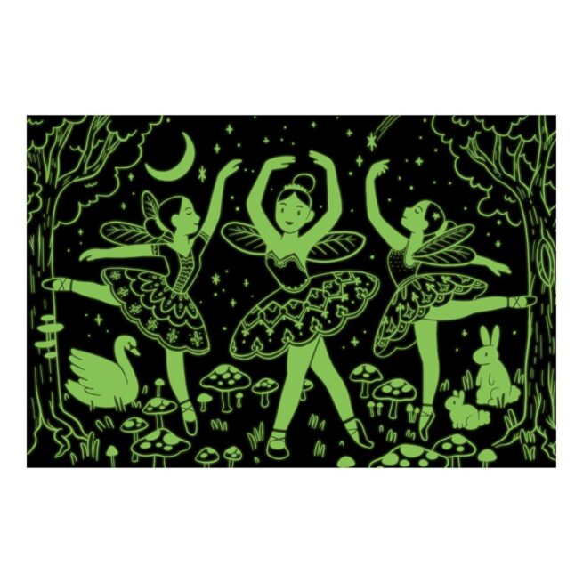 Mudpuppy 100 Pc Glow Puzzle - Moonlight Ballet - Image 3