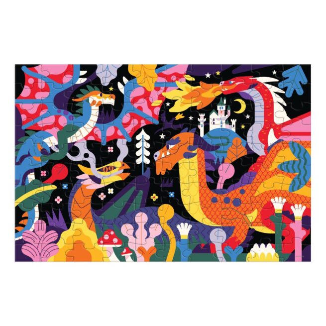 Mudpuppy 100 Pc Glow Puzzle - Dragons - Image 2