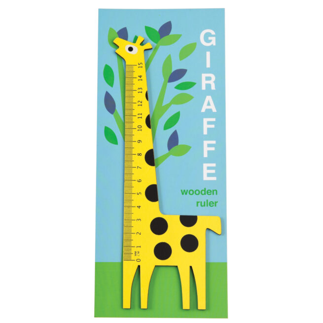 Rex London Wooden Ruler Yellow Giraffe