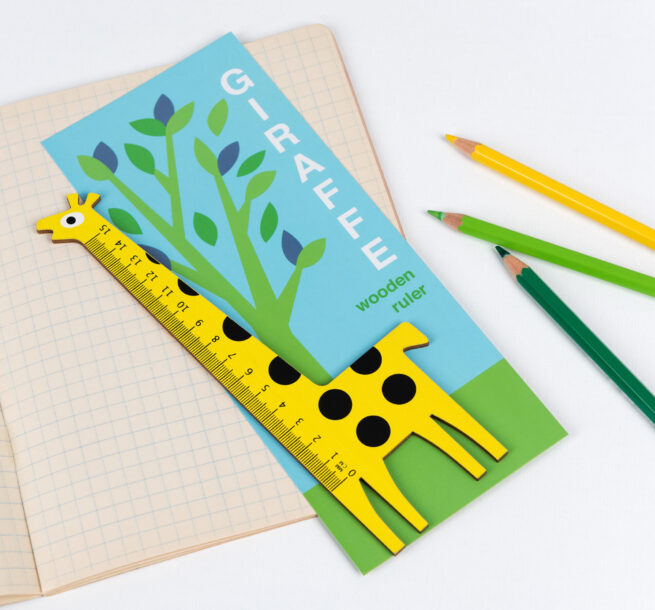 Rex London Wooden Ruler Yellow Giraffe - Image 3