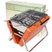 Rex London Portable Suitcase BBQ – Burnt Orange