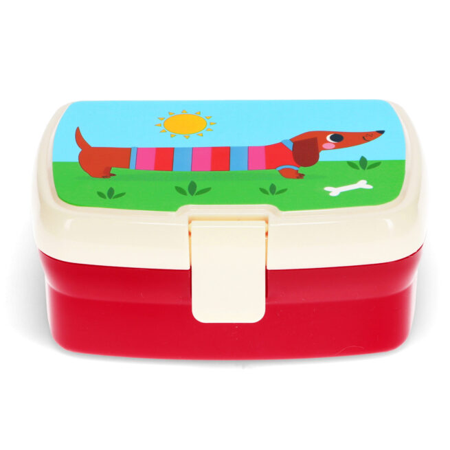 Rex London Lunch Box - Sausage Dog Blue