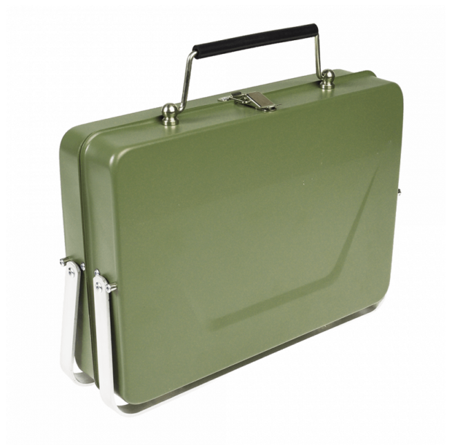 Rex London Portable Suitcase BBQ – Khaki - Image 3