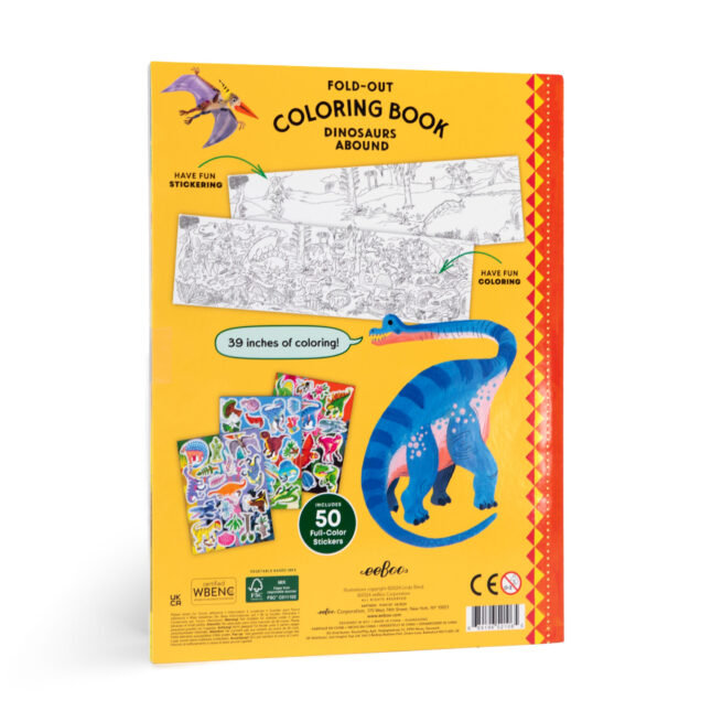 eeBoo Fold Out Colouring Book - Dinosaur Bound - Image 4